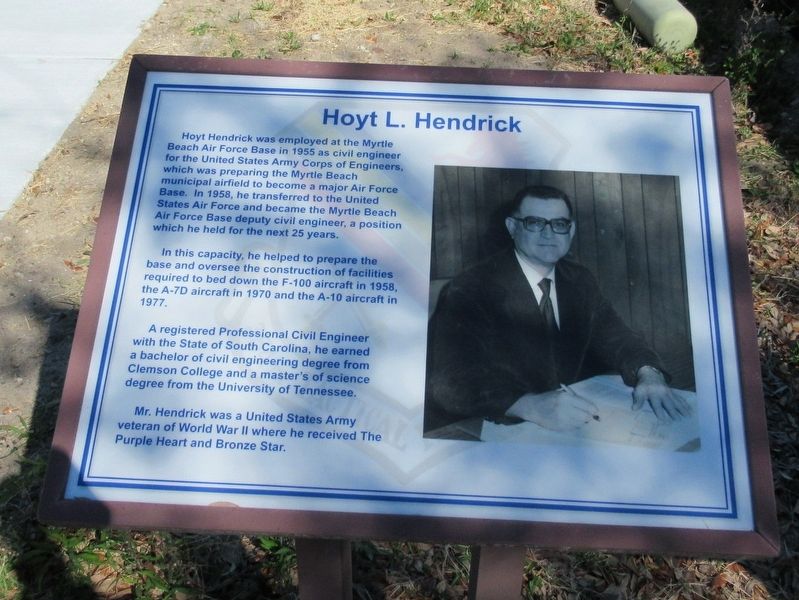 Hoyt L. Hendrick Marker image. Click for full size.