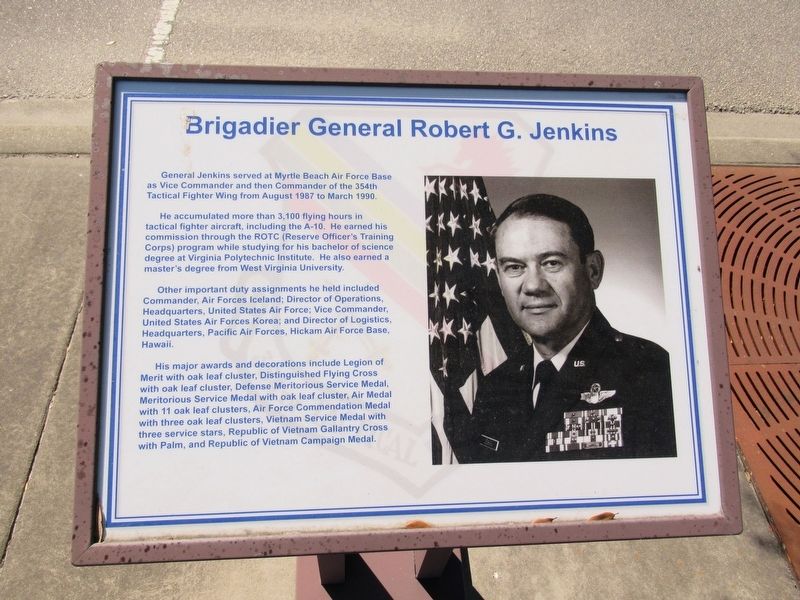 Brigadier General Robert G. Jenkins Marker. Click for full size. Brigadier General Robert G. Jenkins Marker image. Click for full size.
