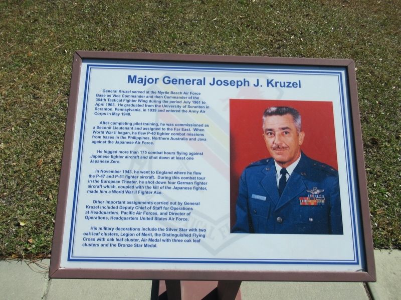 Major General Joseph J. Kruzel Marker image. Click for full size.