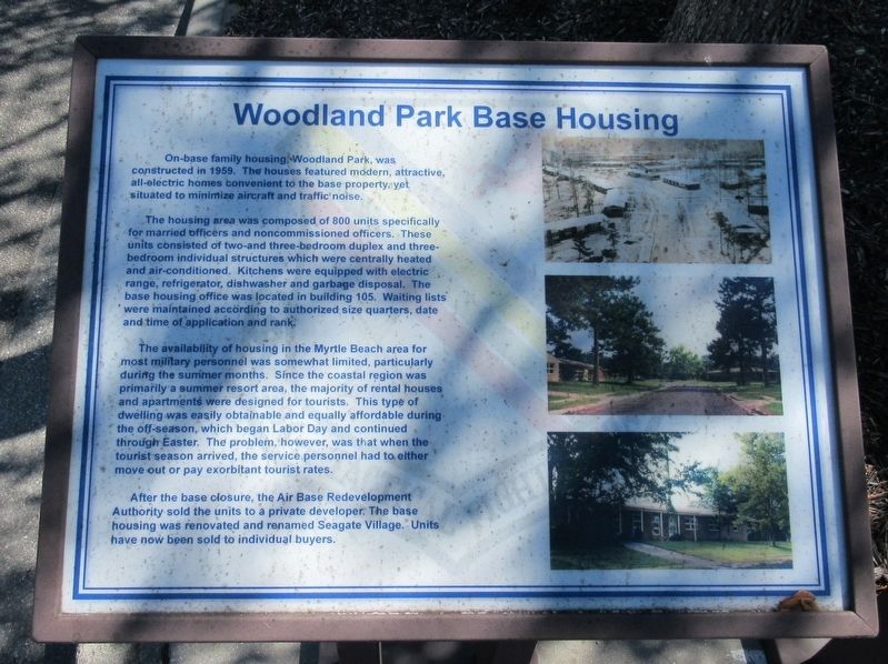 Woodland Park Base Housing Marker image. Click for full size.