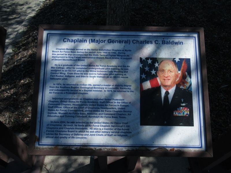 Chaplain (Major General) Charles C. Baldwin Marker image. Click for full size.
