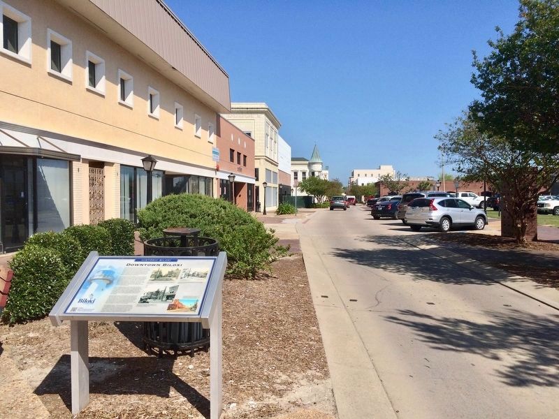 Downtown Biloxi looking east (this is a one-way street, running east, in this area).. Click for full size. Downtown Biloxi looking east (this is a one-way street, running east, in this area). image. Click for full size.