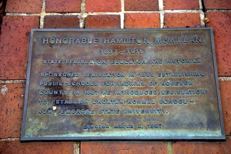 Honorable Hamilton McMillan Marker. Click for full size. Honorable Hamilton McMillan Marker image. Click for full size.