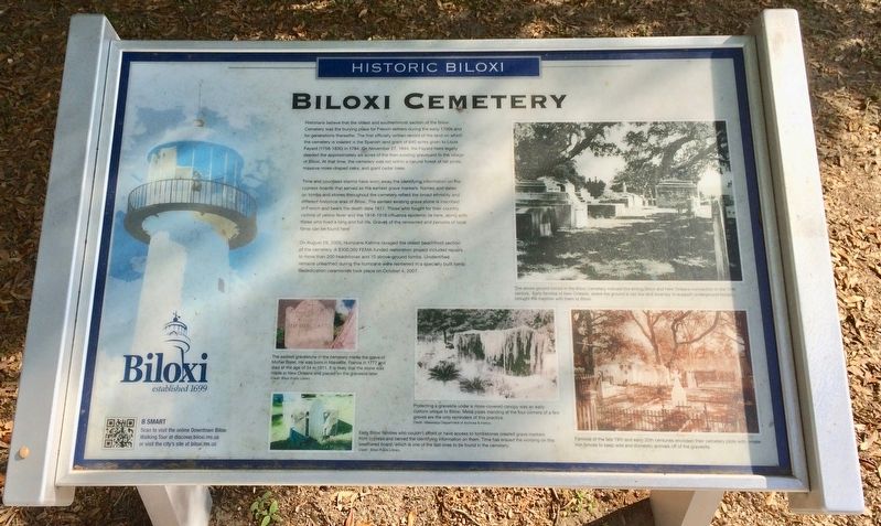 Biloxi Cemetery Marker image. Click for full size.