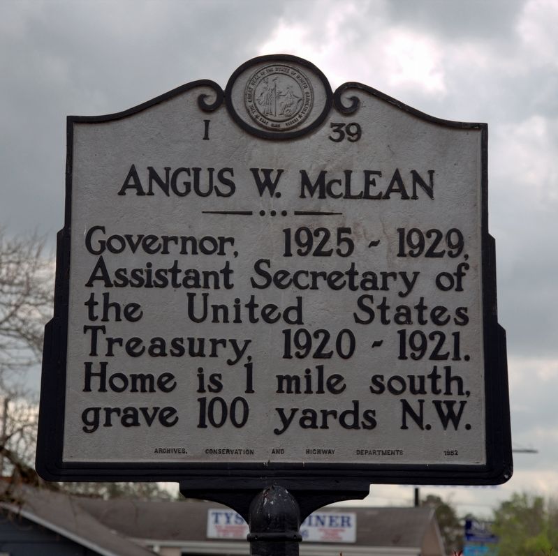 Angus W. McLean Marker image. Click for full size.