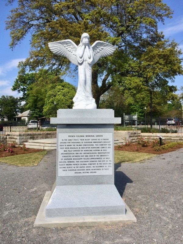Recently added to the memorial garden - Weeping Angel statue. image. Click for full size.