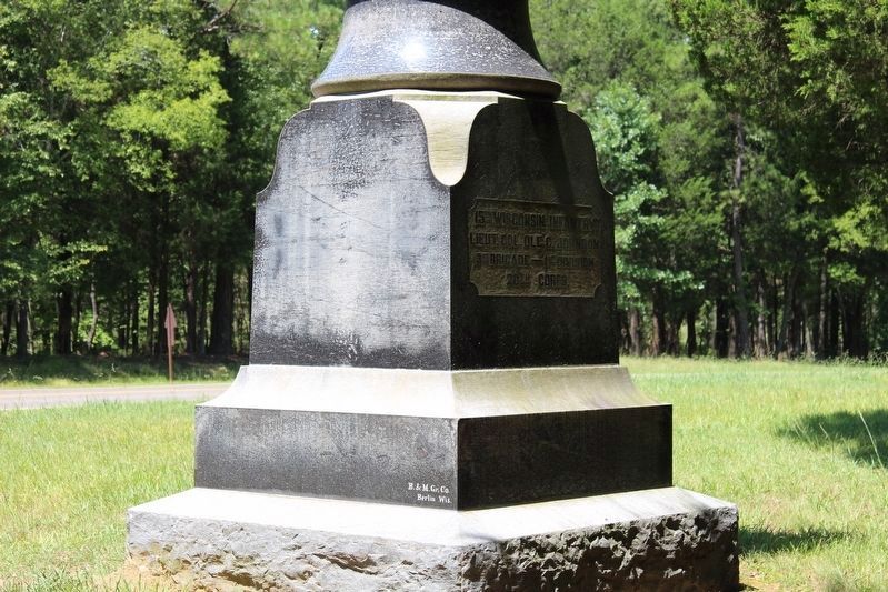 15th Wisconsin Infantry Marker. Click for full size. 15th Wisconsin Infantry Marker image. Click for full size.