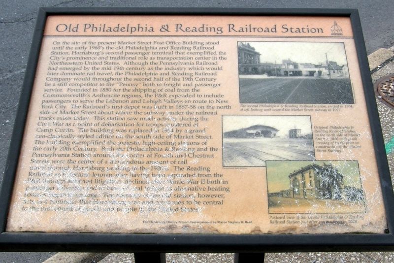 Old Philadelphia & Reading Railroad Station Marker image. Click for full size.