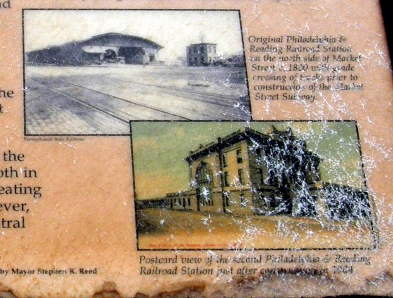 Old Philadelphia & Reading Railroad Station Marker image. Click for full size.