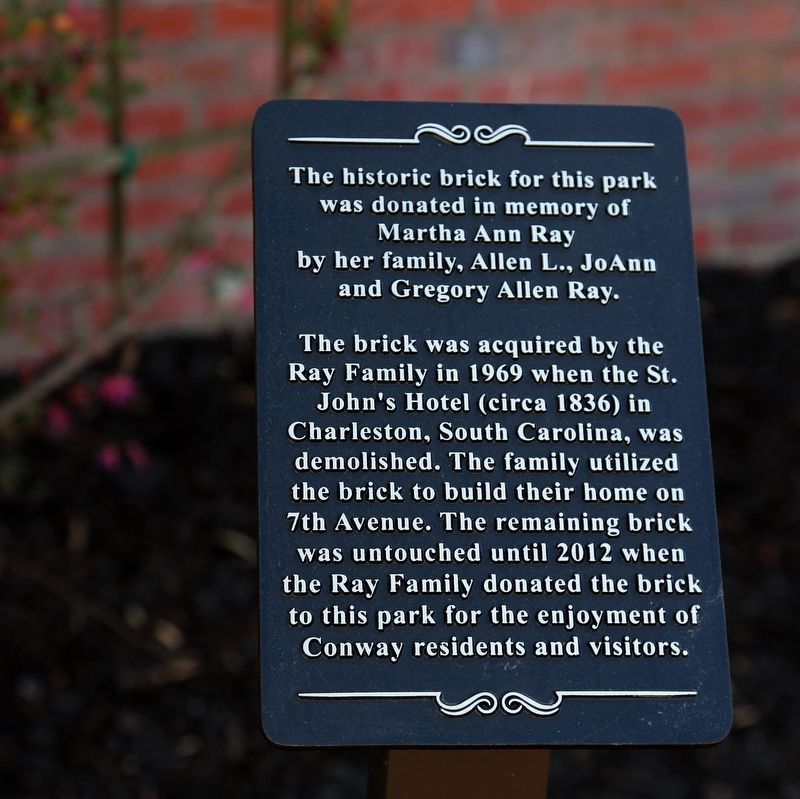 The Historic Brick for this Park Marker image. Click for full size.