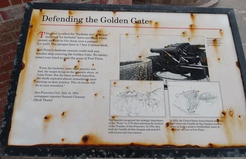 Defending the Golden Gate Marker. Click for full size. Defending the Golden Gate Marker image. Click for full size.