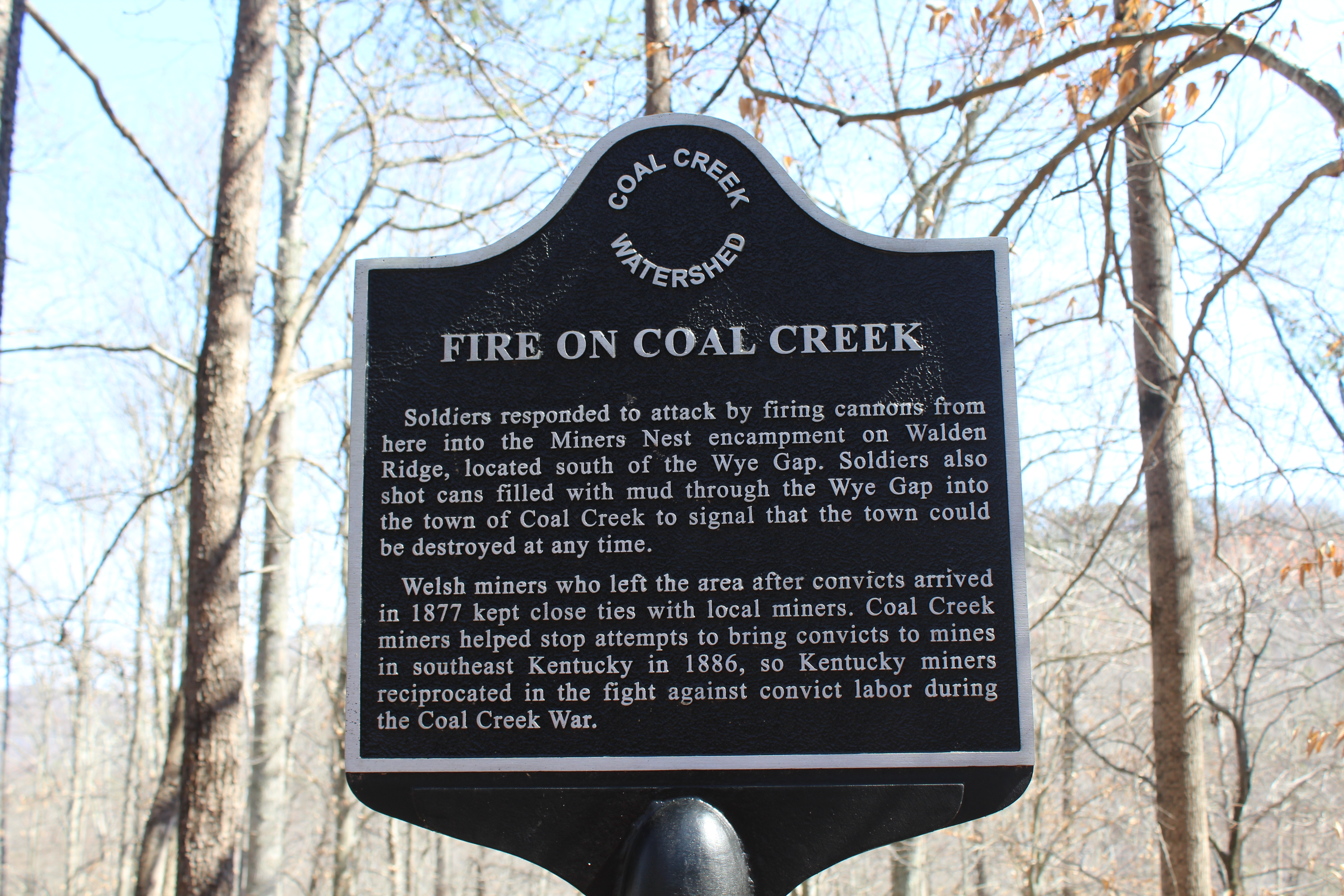 Fire on Coal Creek Marker