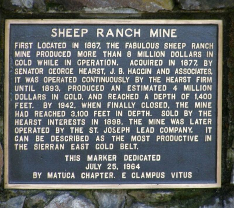 Sheep Ranch Mine Marker image. Click for full size.