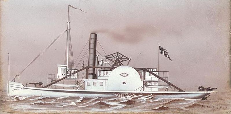 Drawing of the USS Calhoun (1851) Gunboat image. Click for full size.