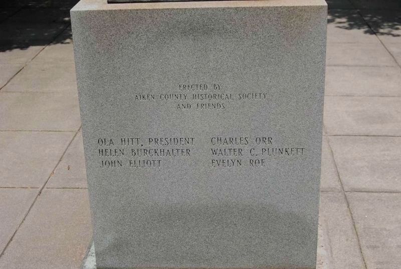 James F. Byrnes Monument<br>Back Inscription image. Click for full size.