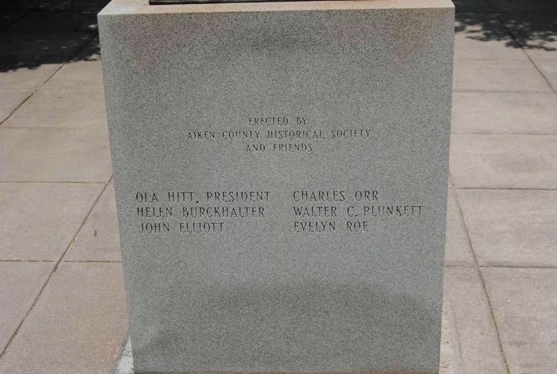 James F. Byrnes Monument<br>Back Inscription. Click for full size. James F. Byrnes Monument<br>Back Inscription image. Click for full size.