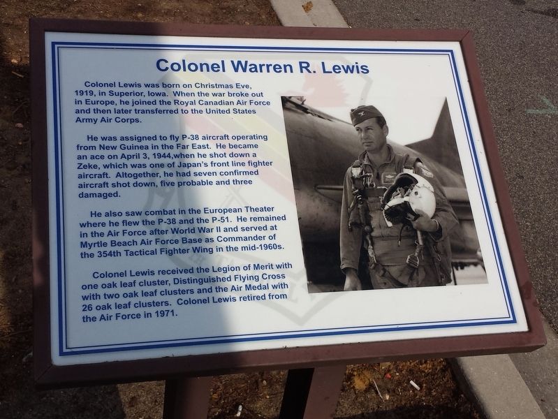 Colonel Warren R. Lewis Marker image. Click for full size.