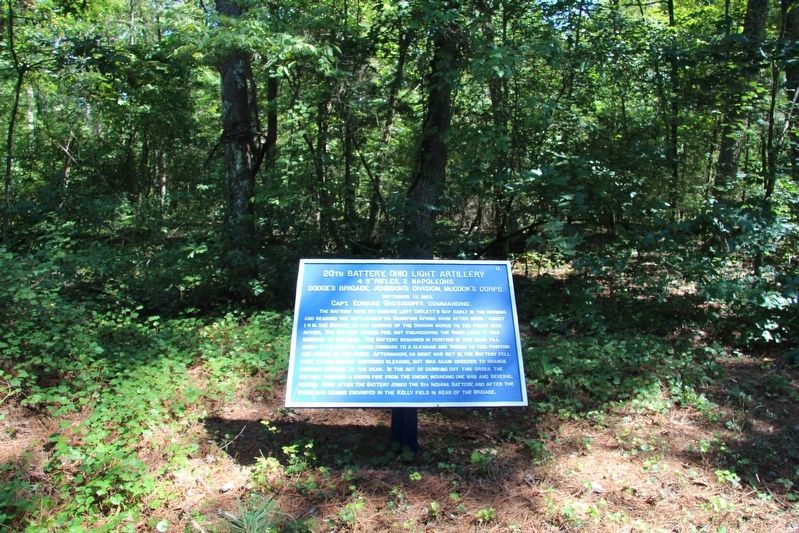 20th Ohio Battery Marker. Click for full size. 20th Ohio Battery Marker image. Click for full size.