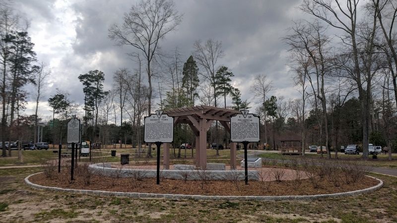 Pocahontas Marker (relocated). Click for full size. Pocahontas Marker (relocated) image. Click for full size.
