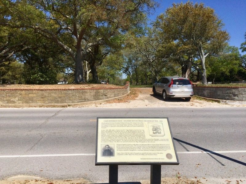 Area along the beach where Camp Jefferson Davis was located. image. Click for full size.