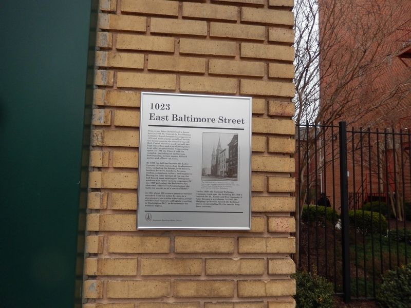 1023 East Baltimore Street Marker image. Click for full size.