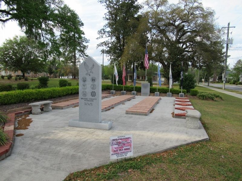 Brooks County Veterans Monument Marker. Click for full size. Brooks County Veterans Monument Marker image. Click for full size.