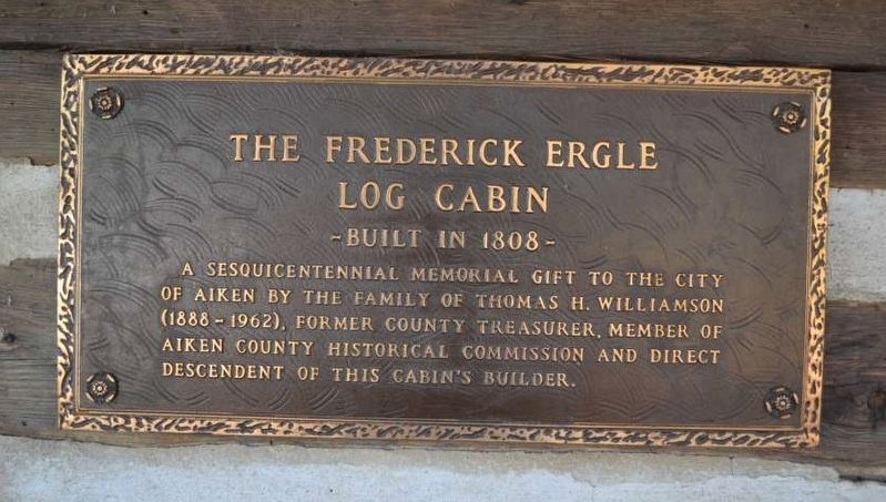Frederick Ergle Log Cabin Marker. Click for full size. Frederick Ergle Log Cabin Marker image. Click for full size.