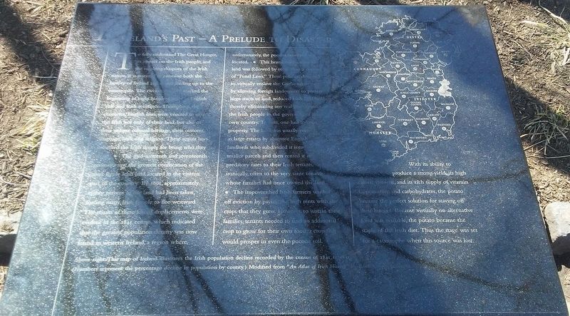Ireland's Past - A Prelude to Disaster Marker. Click for full size. Ireland's Past - A Prelude to Disaster Marker image. Click for full size.