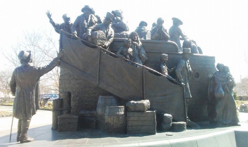 Arrival in a New World Detail on the Irish Memorial. Click for full size. Arrival in a New World Detail on the Irish Memorial image. Click for full size.
