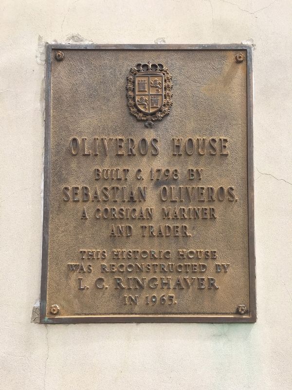 Oliveros House Marker. Click for full size. Oliveros House Marker image. Click for full size.