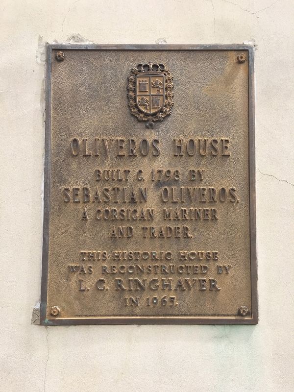 Oliveros House Marker image. Click for full size.