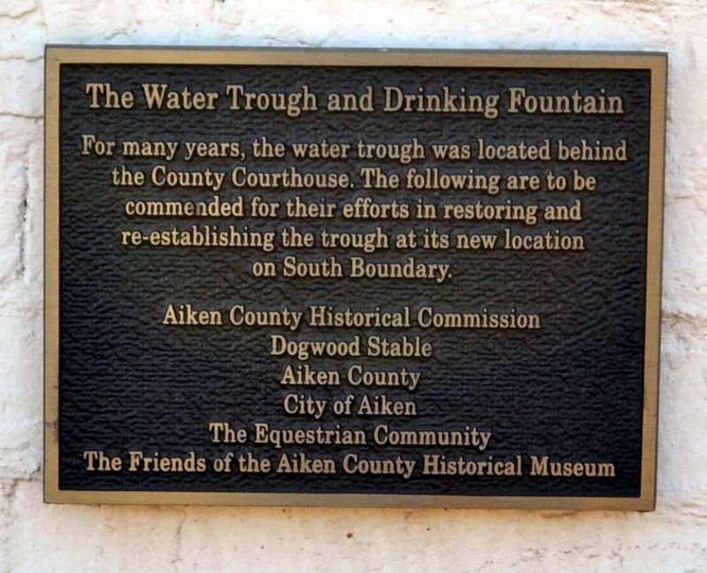 Water Trough and Drinking Fountain Marker. Click for full size. Water Trough and Drinking Fountain Marker image. Click for full size.