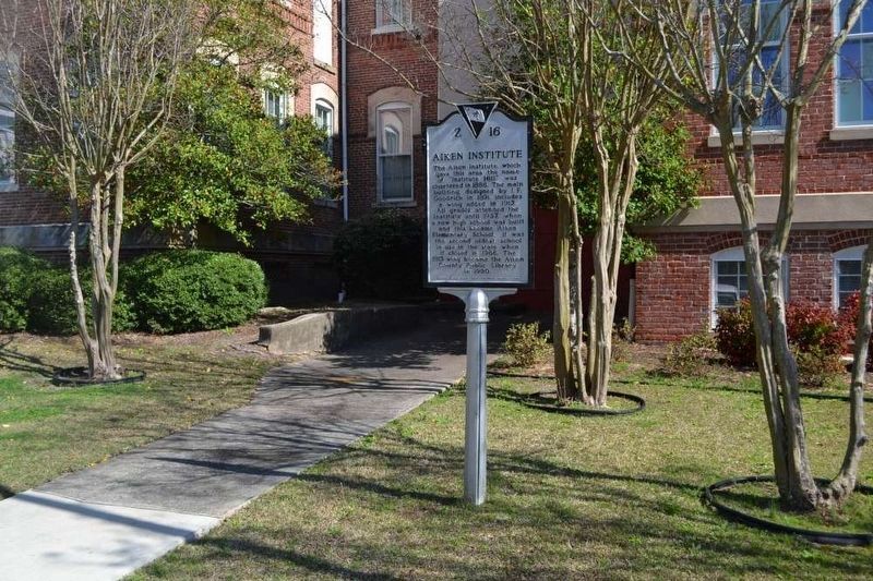 Aiken Institute Marker. Click for full size. Aiken Institute Marker image. Click for full size.