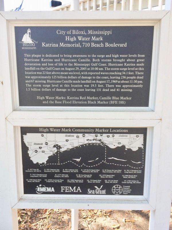 High Water Mark Marker. Click for full size. High Water Mark Marker image. Click for full size.
