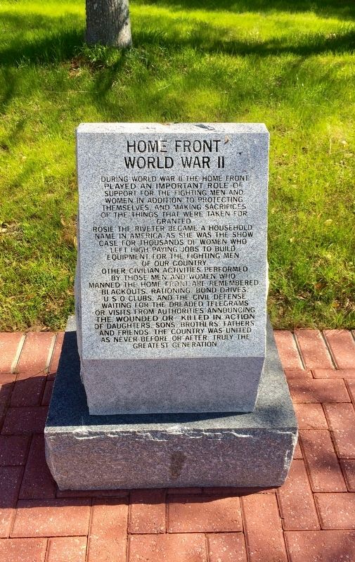 Home Front World War II Marker image. Click for full size.