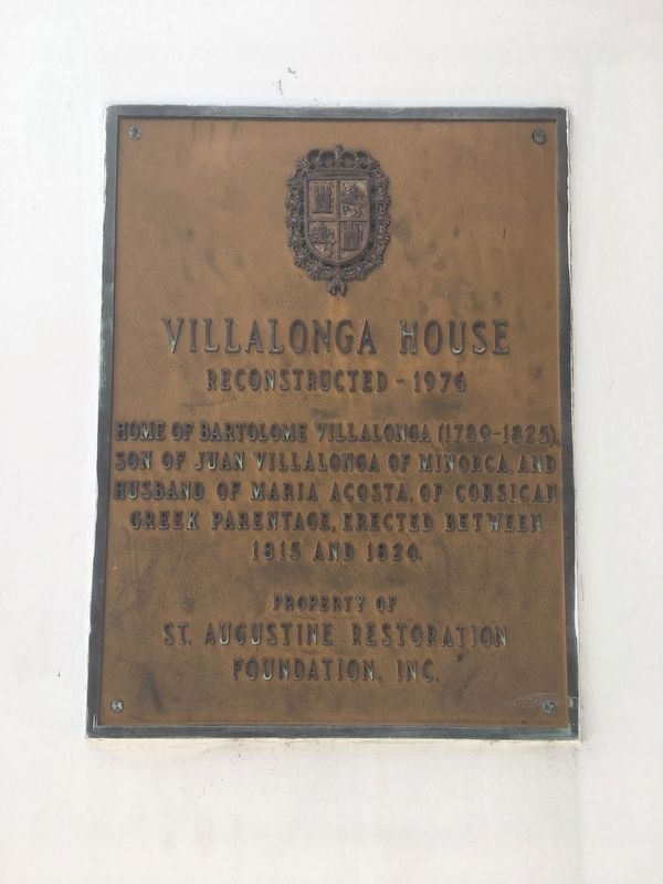 Villalonga House Marker image. Click for full size.