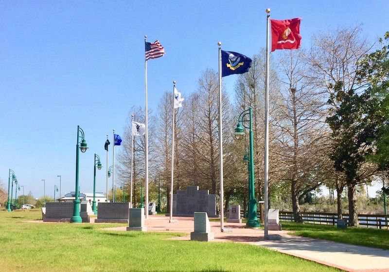 POW (Prisoners of War) Monument on far right front. image. Click for full size.