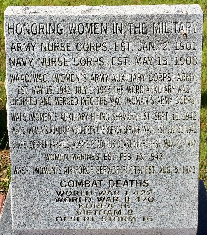 Honoring Women in the Military Monument image. Click for full size.
