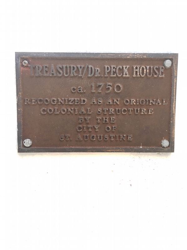 TREASURY/Dr. Peck House Marker image. Click for full size.