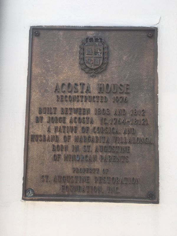 Acosta House Marker. Click for full size. Acosta House Marker image. Click for full size.