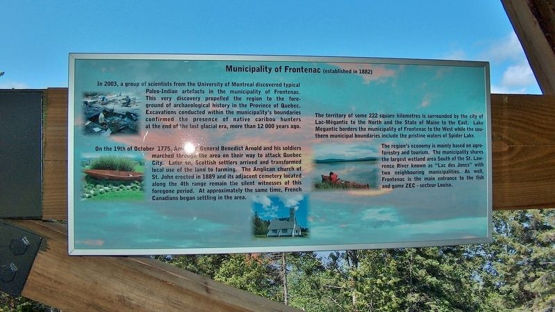 Municipality of Frontenac (established in 1882) Marker image. Click for full size.