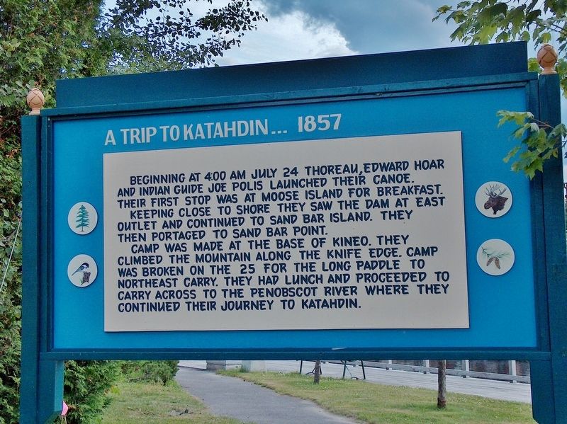 A Trip to Katahdin... 1857 Marker image. Click for full size.