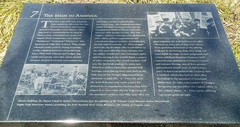 The Irish in America Marker. Click for full size. The Irish in America Marker image. Click for full size.