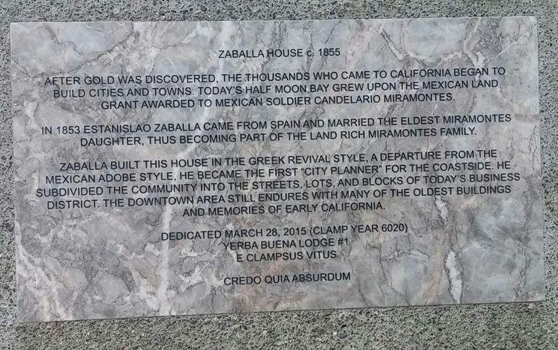 Zaballa House Marker. Click for full size. Zaballa House Marker image. Click for full size.
