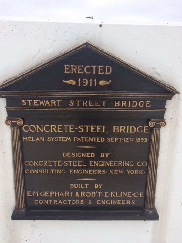 Stewart Street Concrete Arch Bridge Marker image. Click for full size.