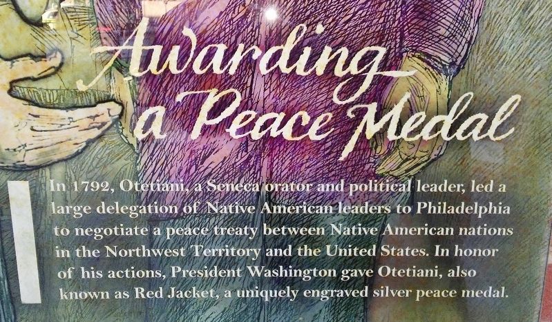 Awarding a Peace Medal Marker Text image. Click for full size.