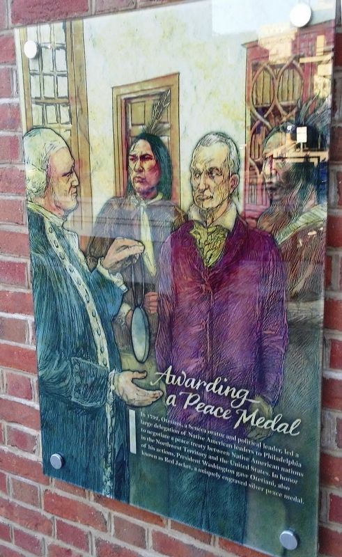 Awarding a Peace Medal Marker. Click for full size. Awarding a Peace Medal Marker image. Click for full size.
