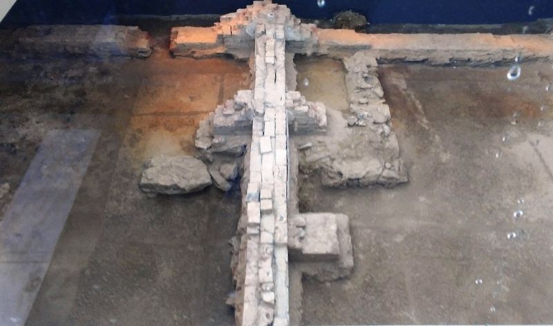 View of Exposed Foundation From Near The History Lost & Found Marker. Click for full size. View of Exposed Foundation From Near The History Lost & Found Marker image. Click for full size.