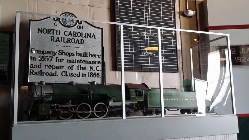 North Carolina Railroad Marker. Click for full size. North Carolina Railroad Marker image. Click for full size.
