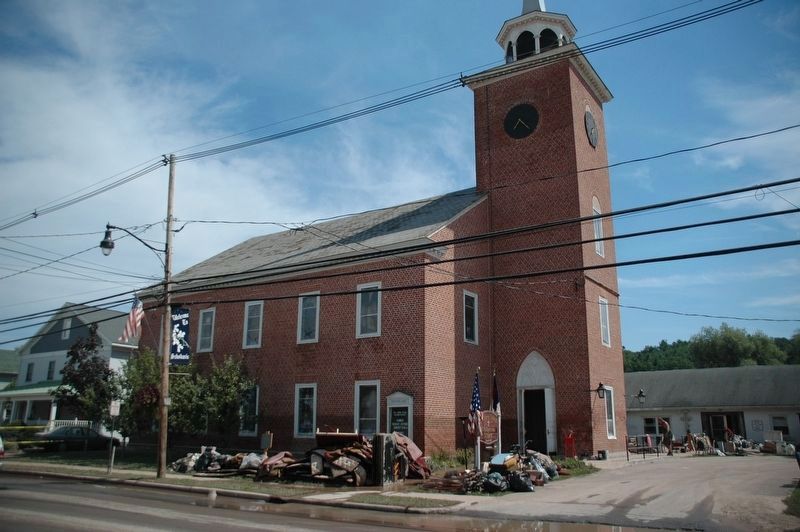 Site of First School Marker image. Click for full size.